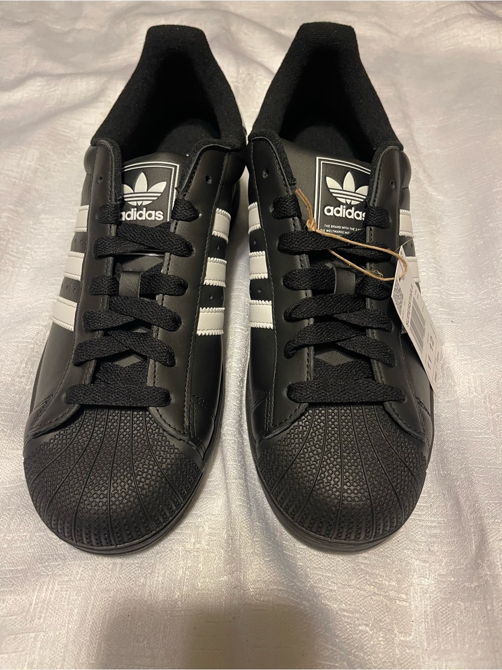 adidas Black & White Classic Shell-Toe Sneakers